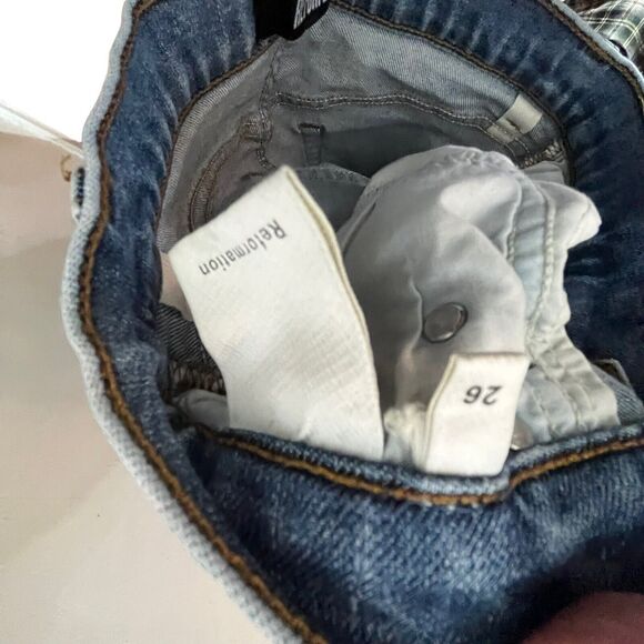 Reformation High & Skinny Jeans Women’s Size 26 Rhine Wash Stretch Denim - Picture 8 of 13